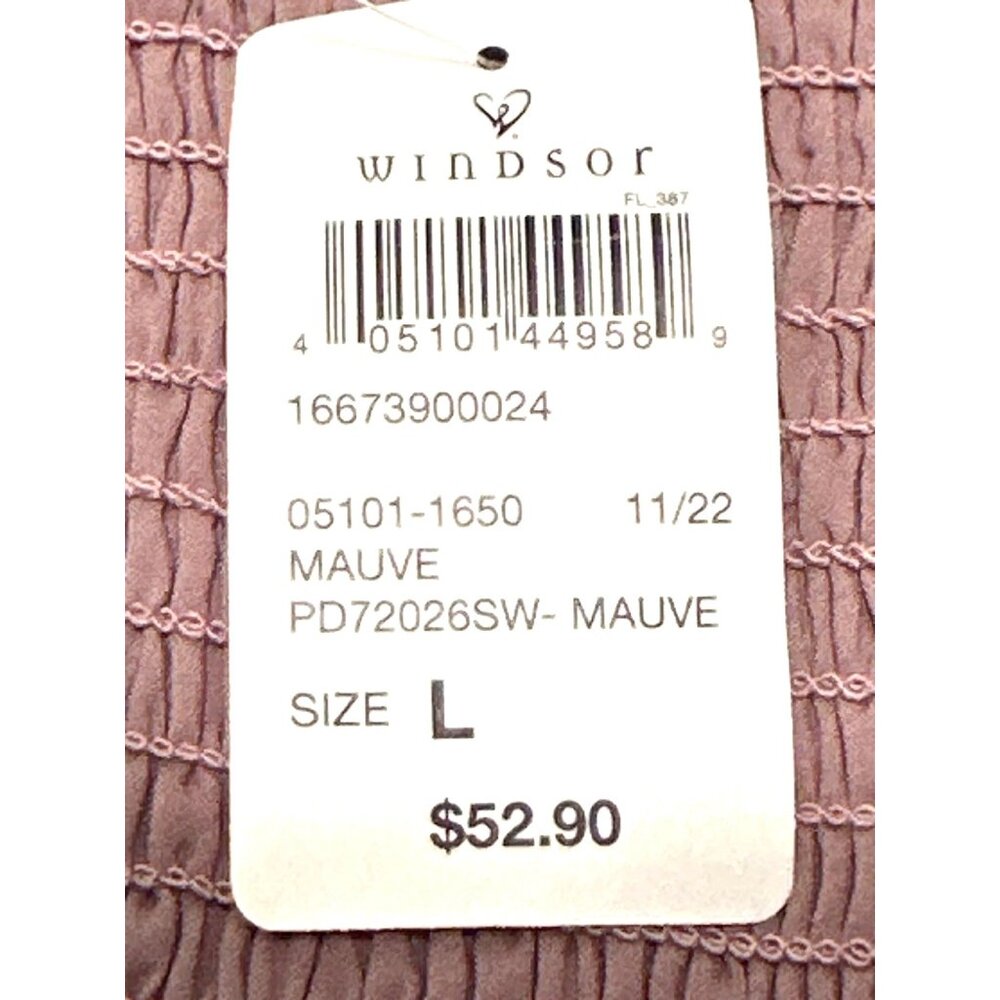Windsor L Mauve Ruched Bust Smocked Back Puff Sleeve Tiered Mini Dress Party Y2K - Picture 8 of 10